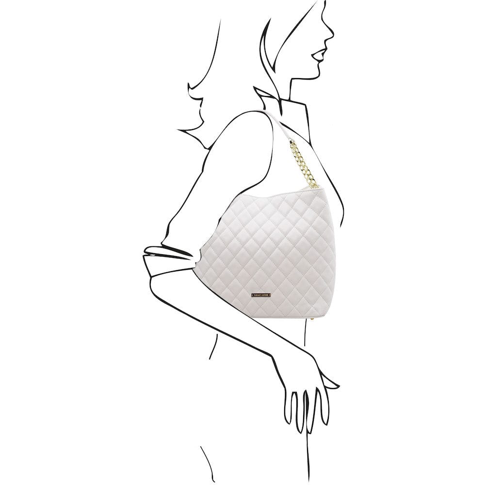 TL Bag - Soft quilted leather bucket bag - Large | TL142237 - Premium Bucket Bag - Just €153.72! Shop now at San Rocco Italia
