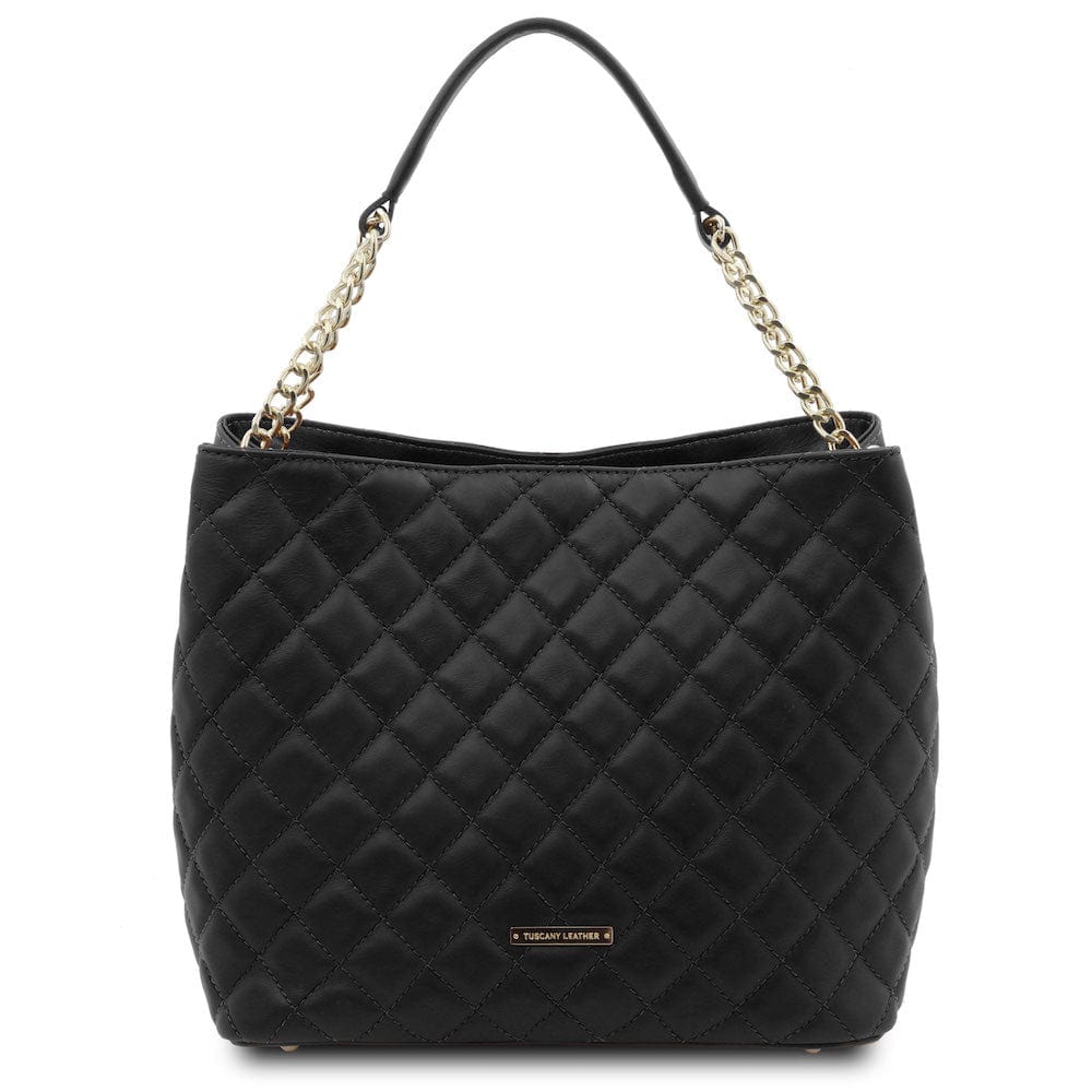 Markese Black Quilted Leather Crossbody Bag, Best Price and Reviews