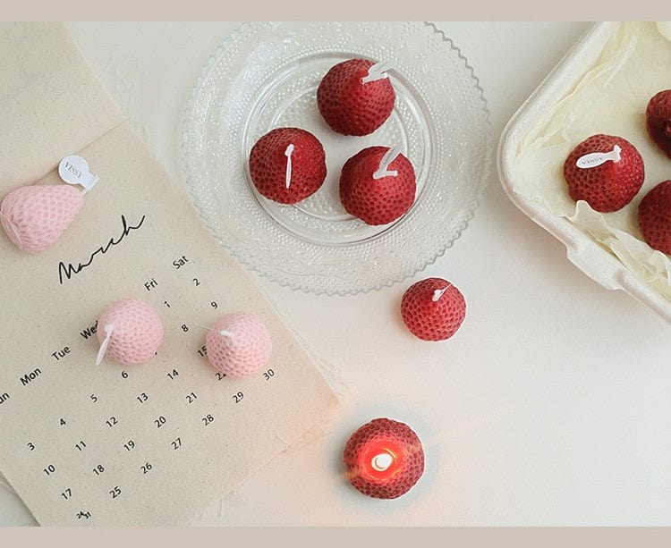 Scented Soy Wax Strawberry Candles - Premium Candles - Just €14.95! Shop now at San Rocco Italia