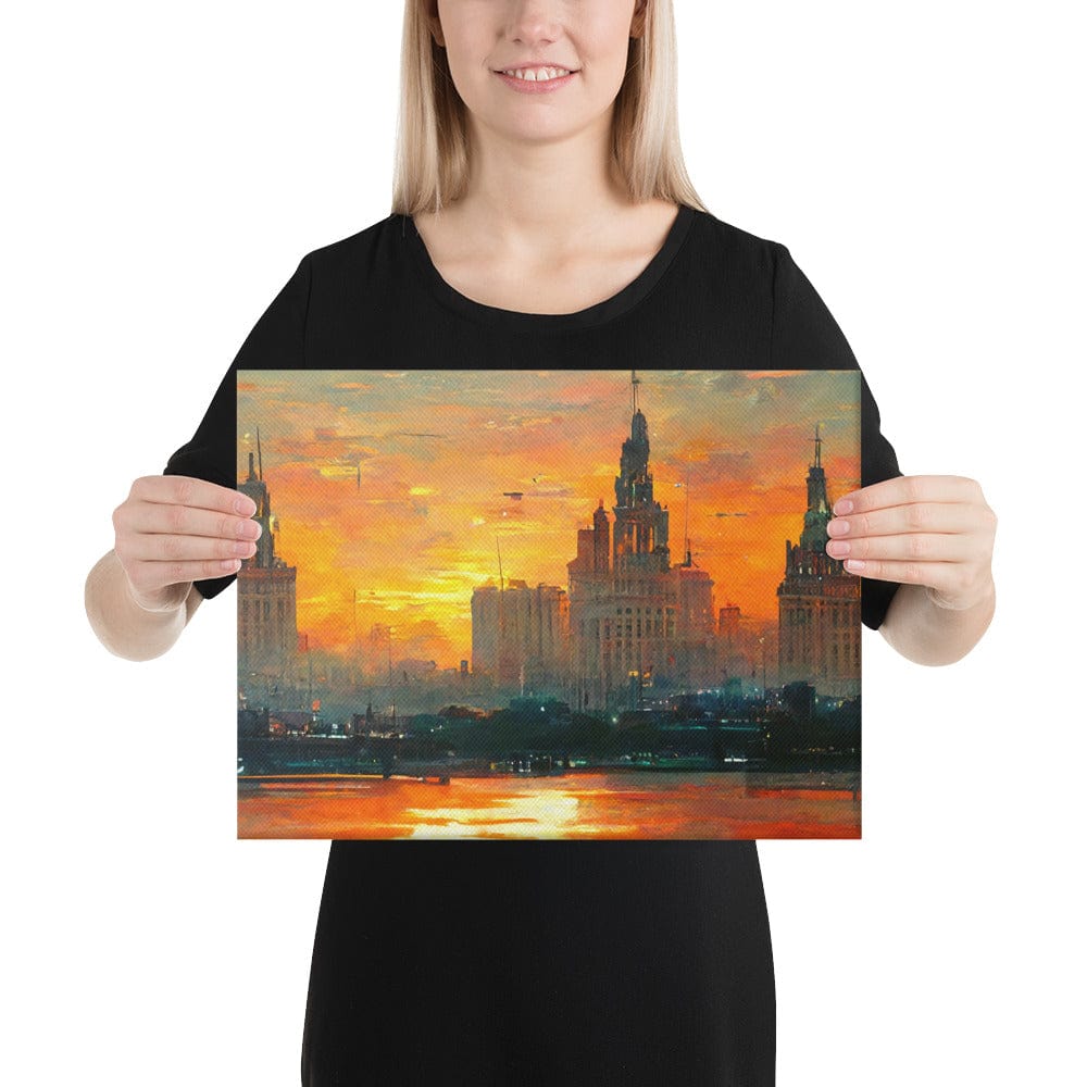 Sunset over the City Canvas Print - Canvas Print - San Rocco Italia