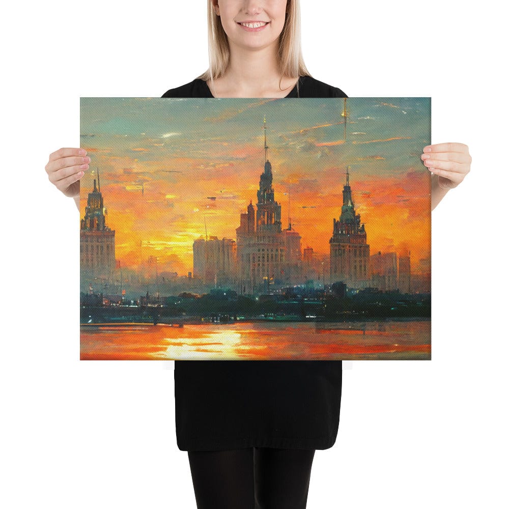 Sunset over the City Canvas Print - Canvas Print - San Rocco Italia