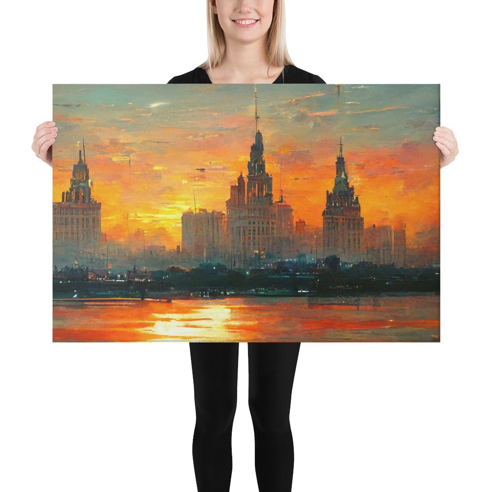 Sunset over the City Canvas Print - Canvas Print - San Rocco Italia
