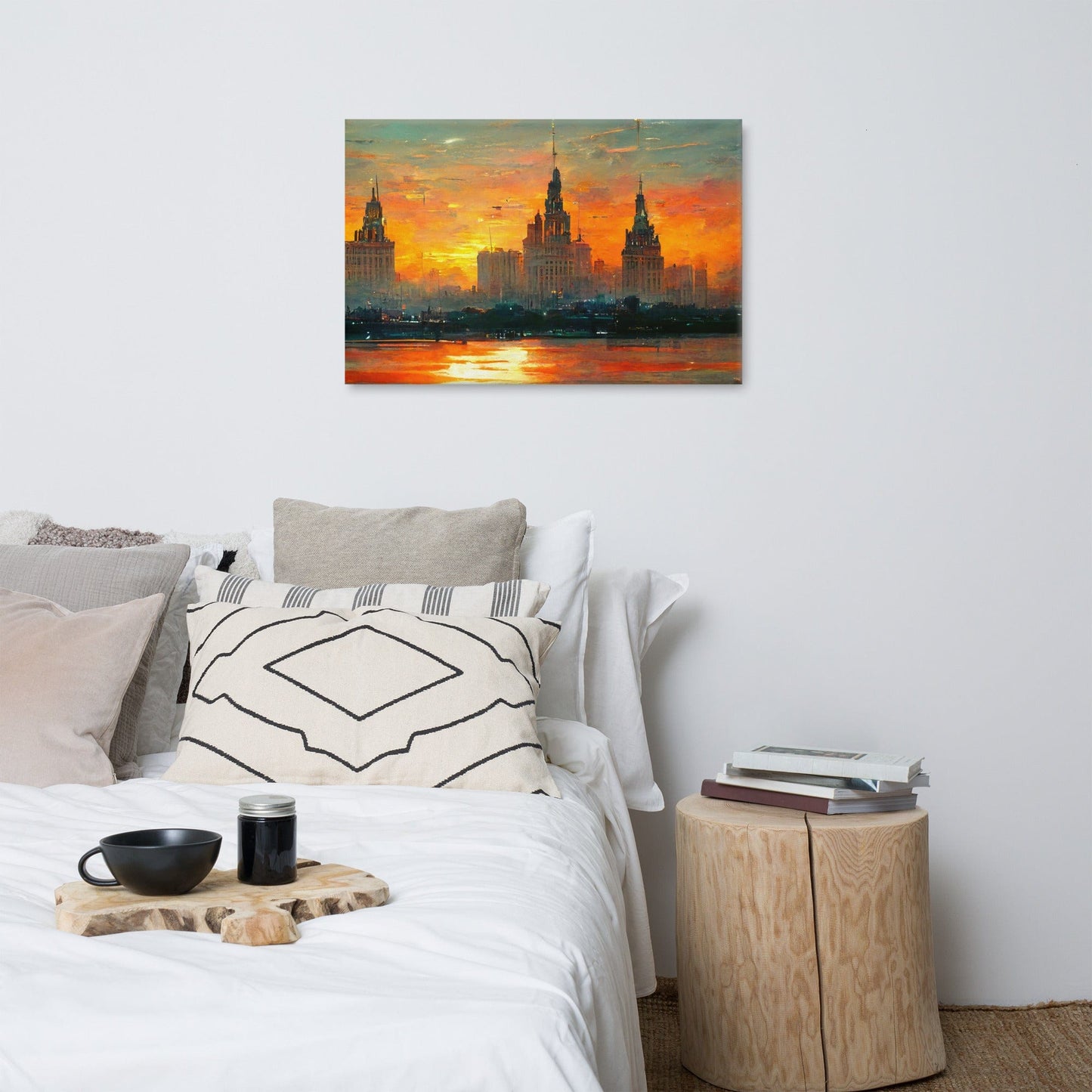 Sunset over the City Canvas Print - Canvas Print - San Rocco Italia