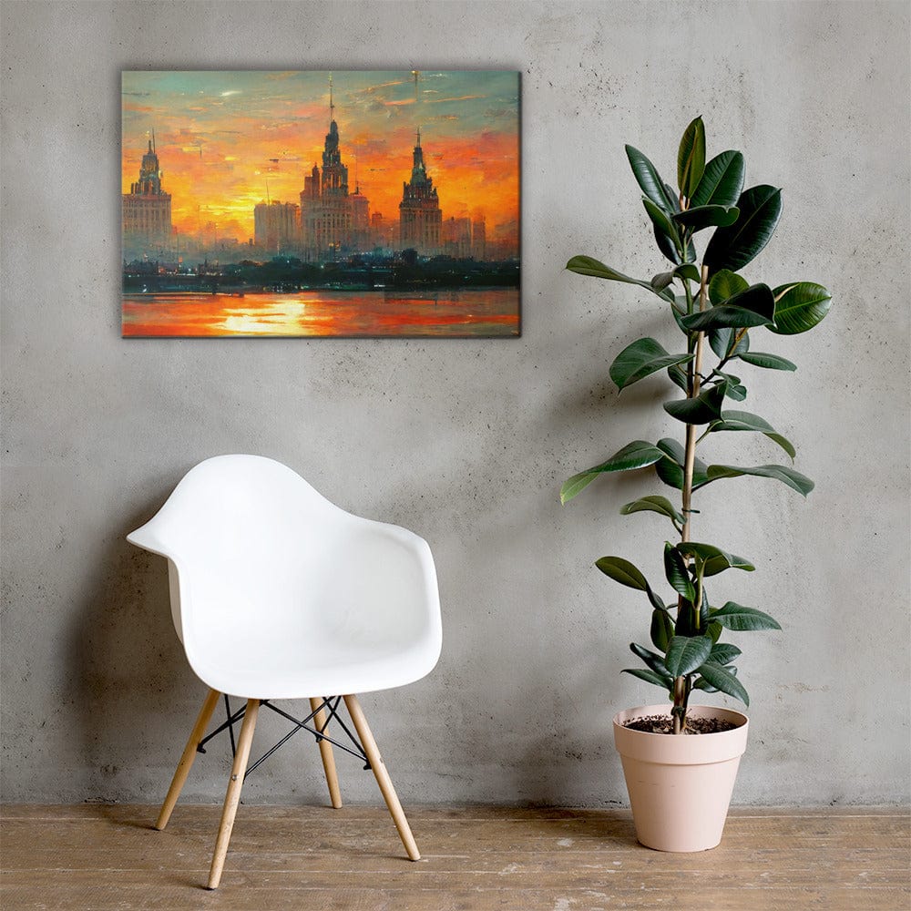 Sunset over the City Canvas Print - Canvas Print - San Rocco Italia