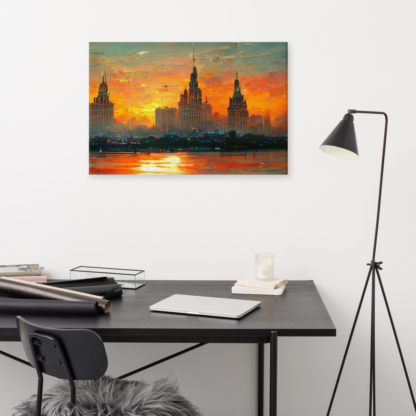 Sunset over the City Canvas Print - Canvas Print - San Rocco Italia