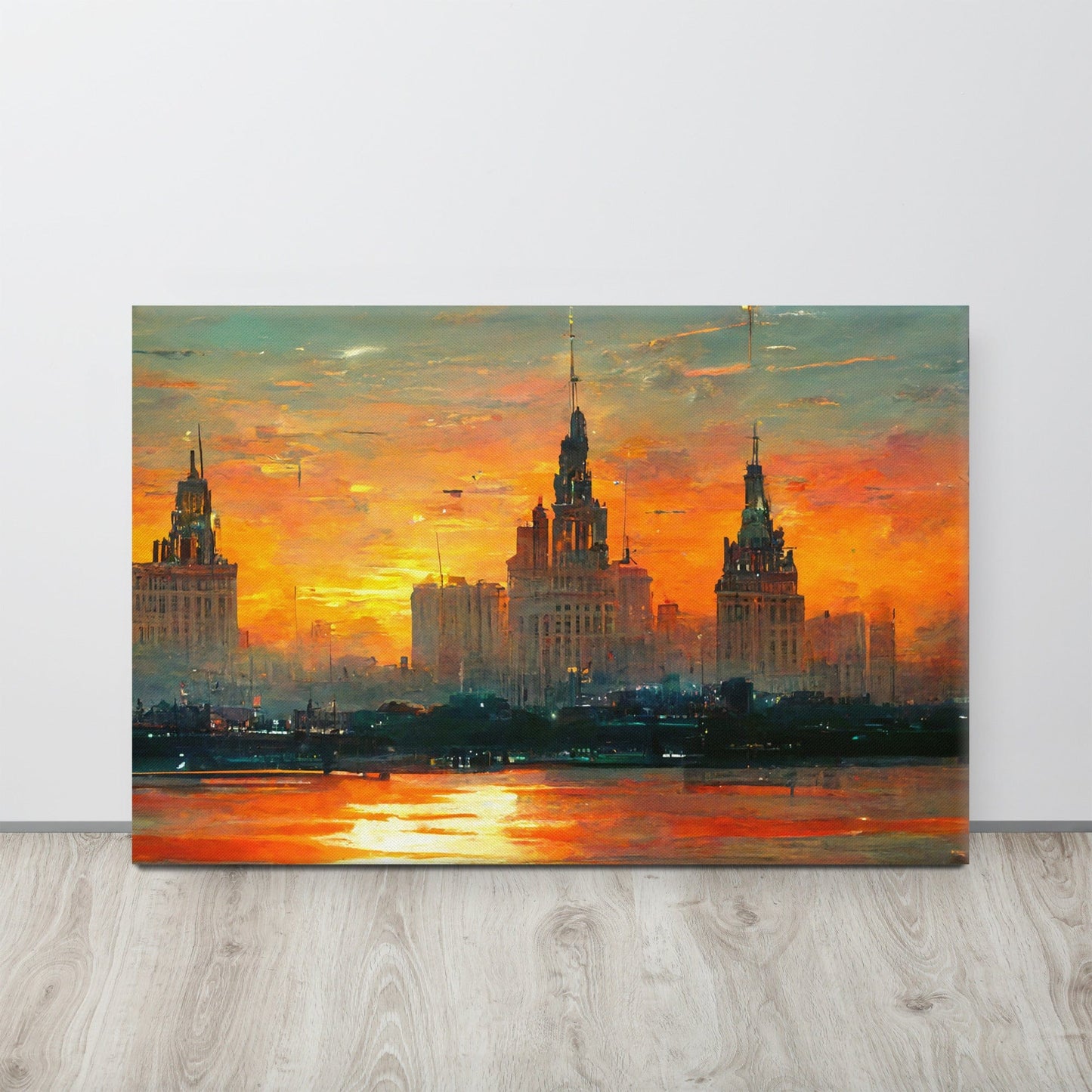 Sunset over the City Canvas Print - Canvas Print - San Rocco Italia