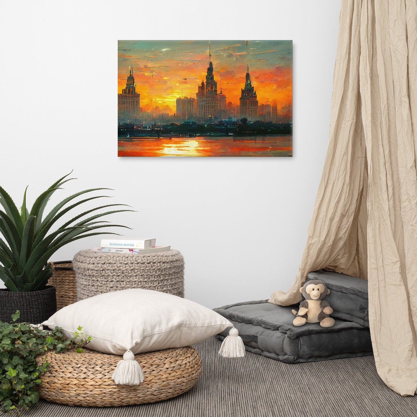 Sunset over the City Canvas Print - Canvas Print - San Rocco Italia