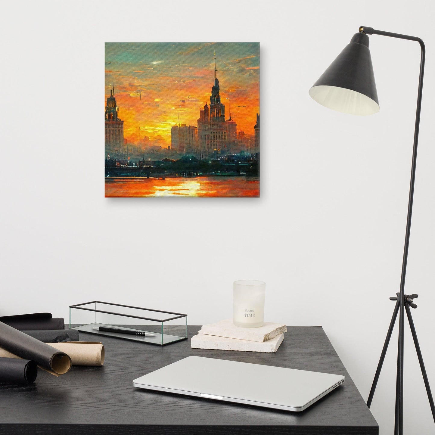 Sunset over the City Canvas Print - Canvas Print - San Rocco Italia