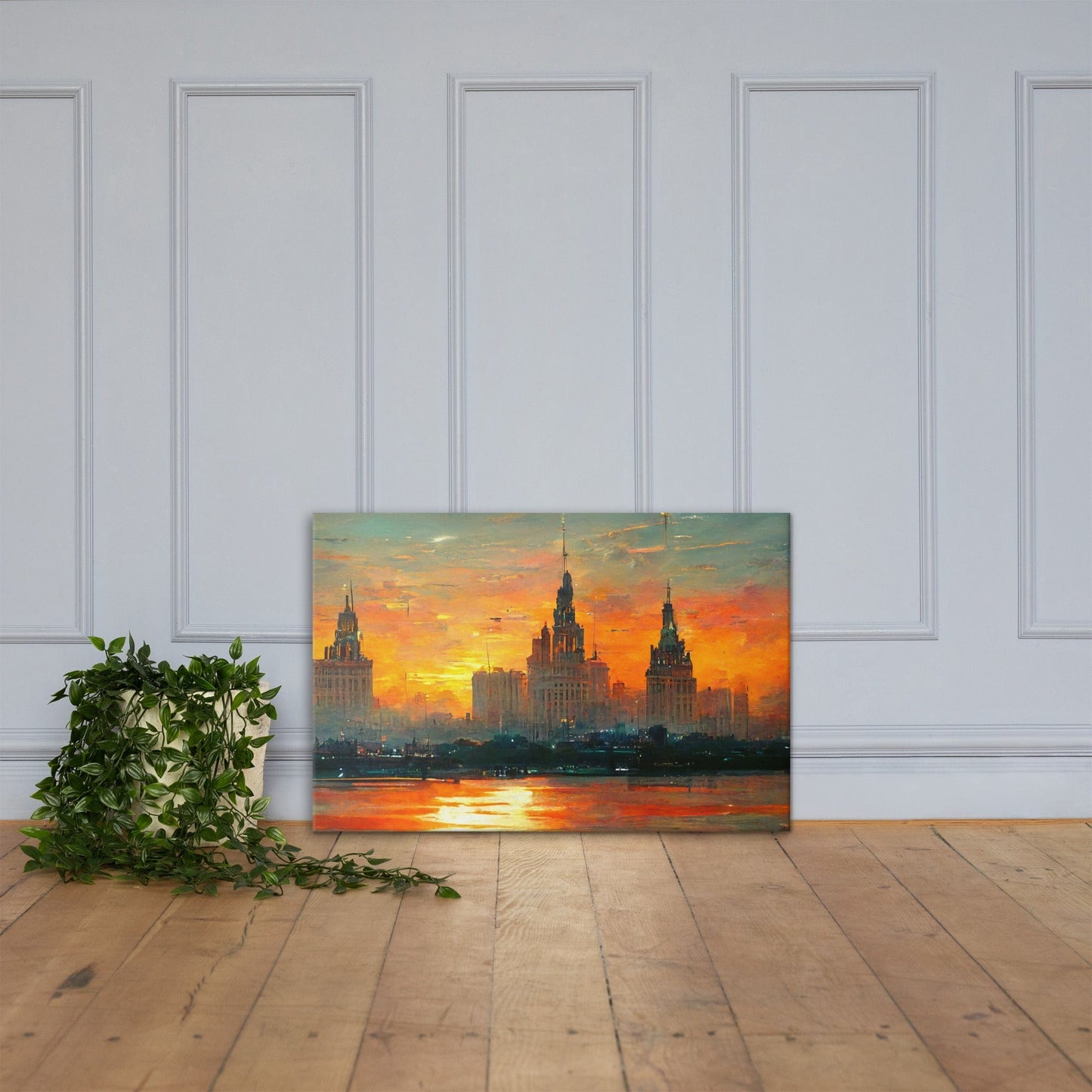 Sunset over the City Canvas Print - Canvas Print - San Rocco Italia