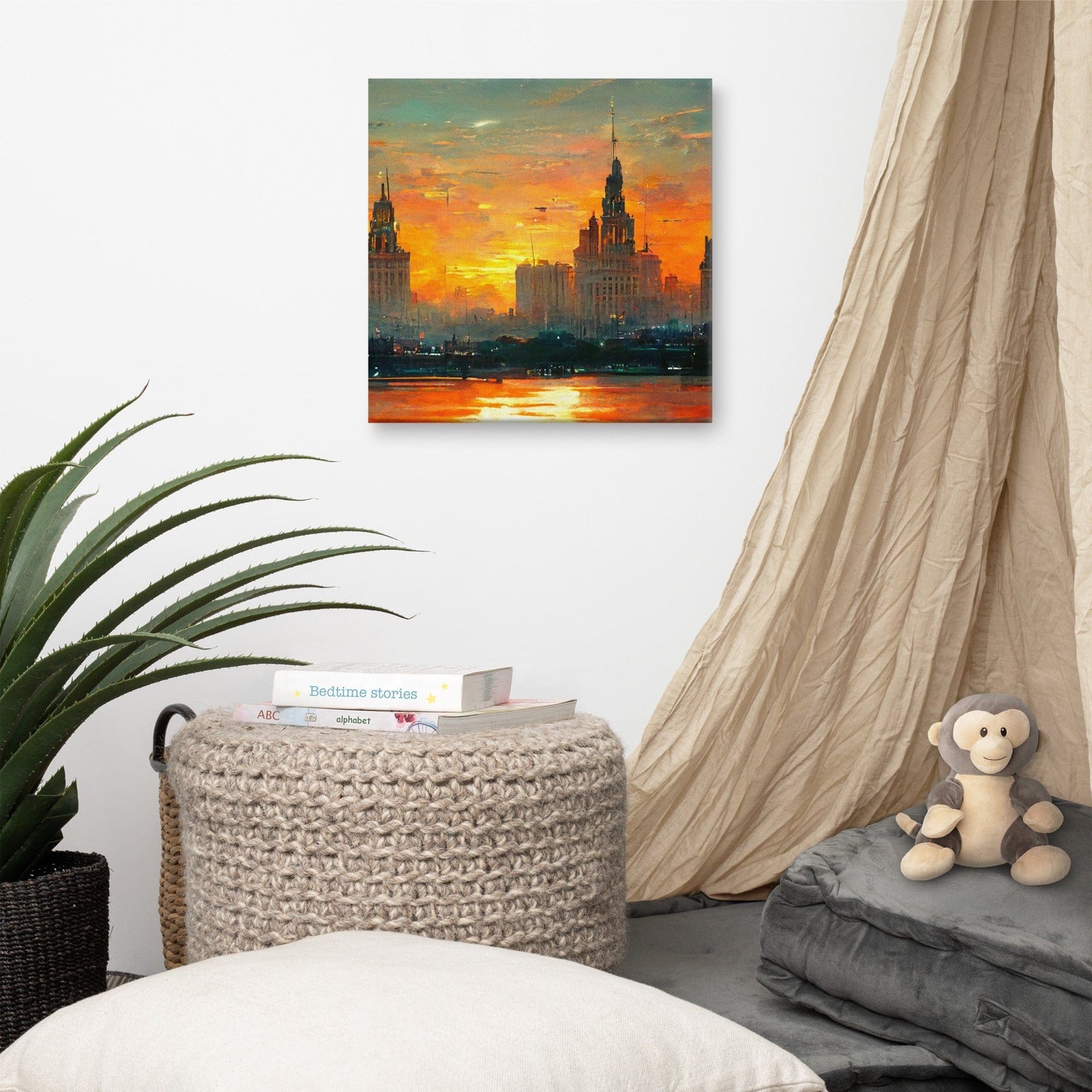 Sunset over the City Canvas Print - Canvas Print - San Rocco Italia