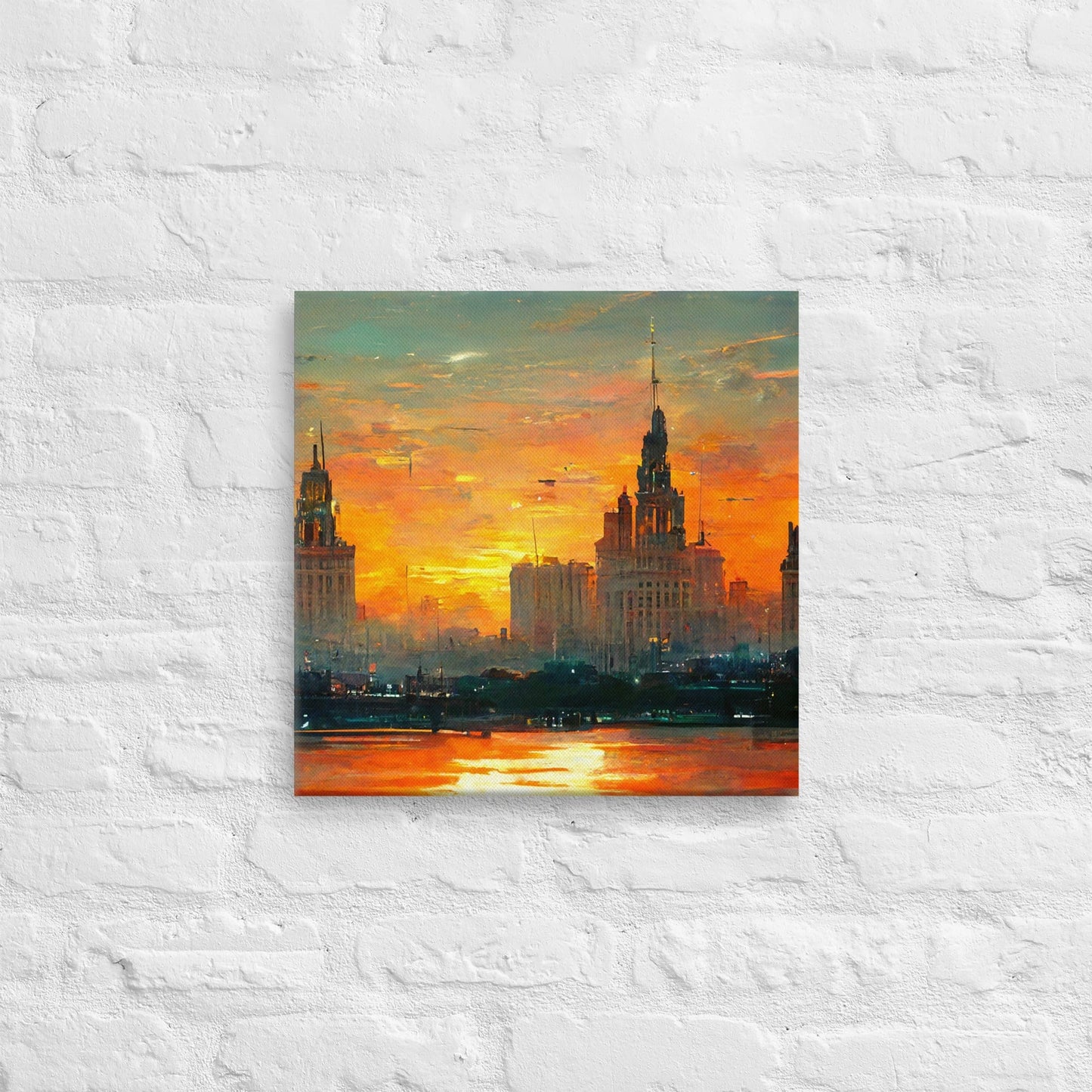 Sunset over the City Canvas Print - Canvas Print - San Rocco Italia