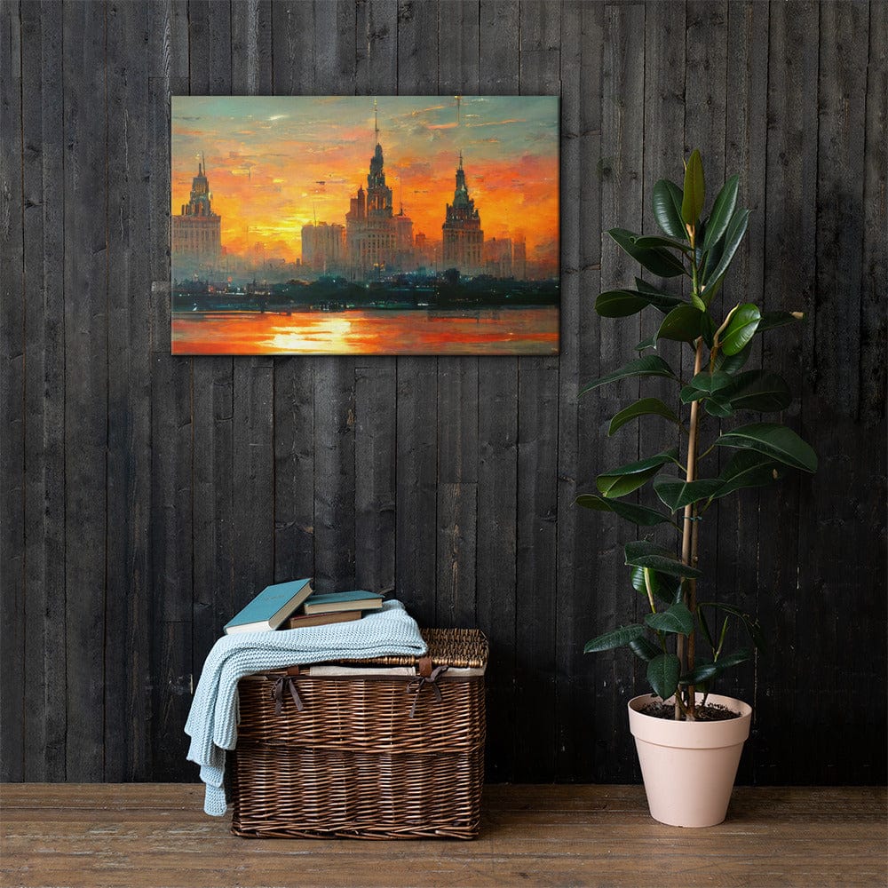 Sunset over the City Canvas Print - Canvas Print - San Rocco Italia