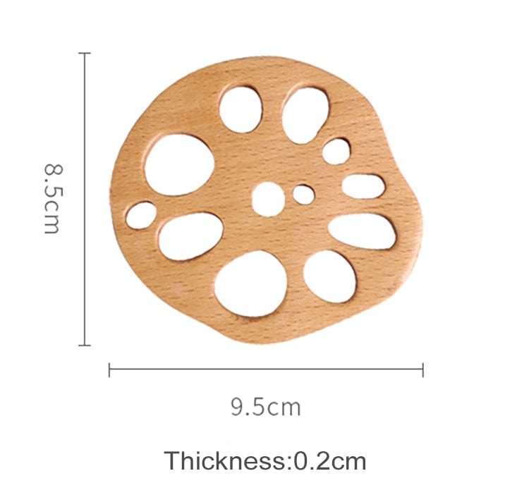 Lotus Root Wooden Coaster Set - 4 pieces - Coasters - San Rocco Italia