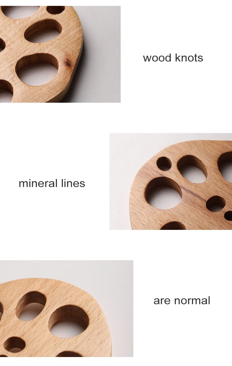 Lotus Root Wooden Coaster Set - 4 pieces - Premium Coasters - Just €24.95! Shop now at San Rocco Italia