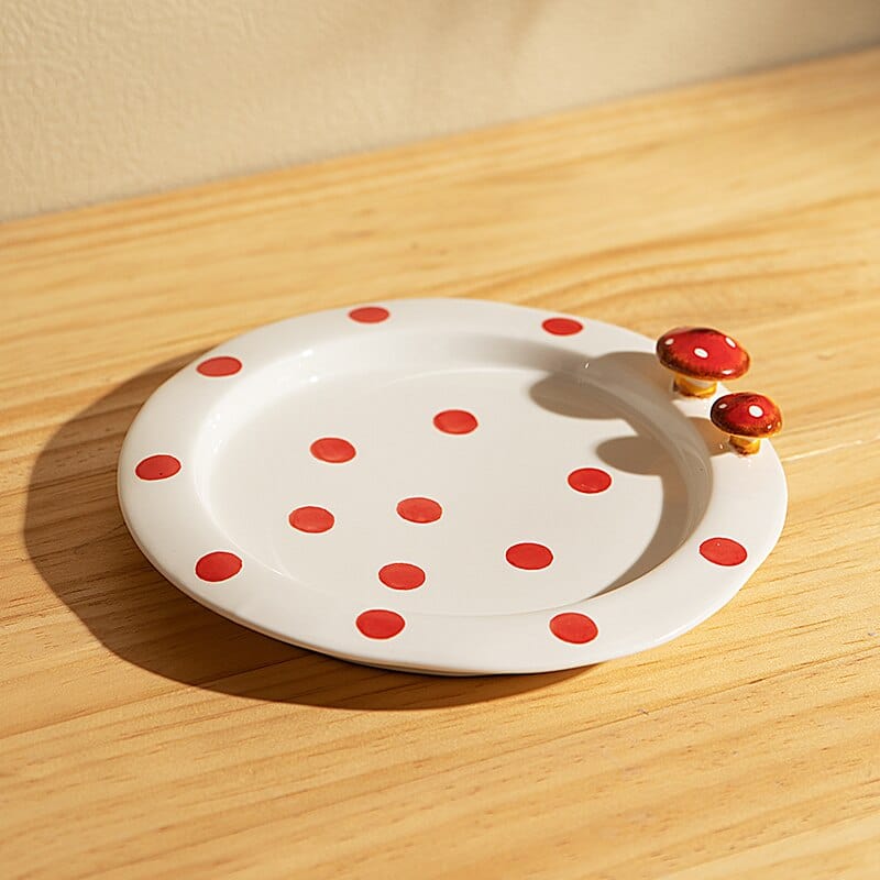 Red and White Mushroom Ceramic Mugs, Teapot, Plates and Bowls - Premium Cups - Just €35.95! Shop now at San Rocco Italia