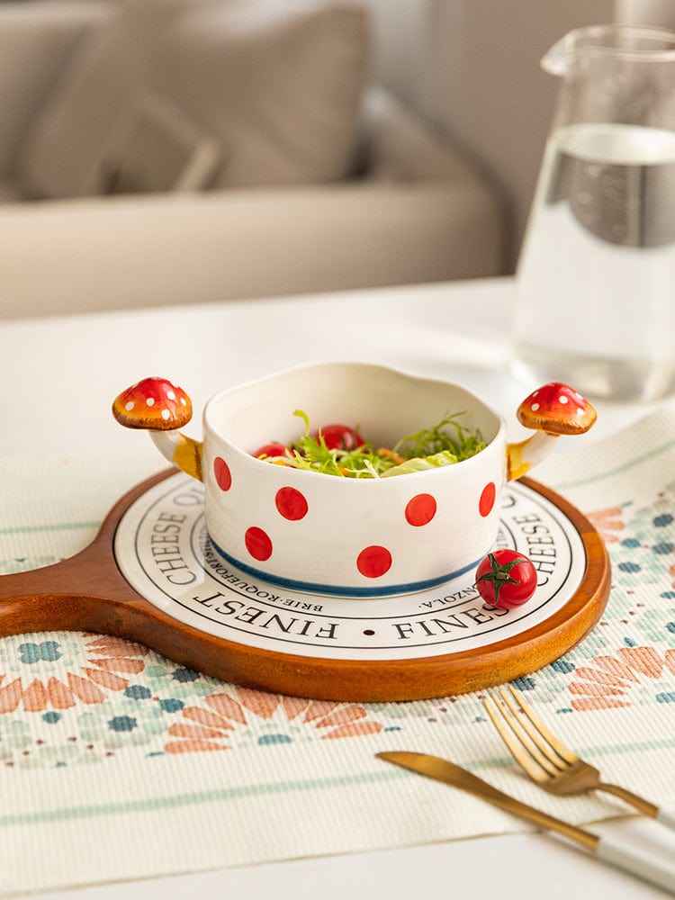 Red and White Mushroom Ceramic Mugs, Teapot, Plates and Bowls - Premium Cups - Just €35.95! Shop now at San Rocco Italia