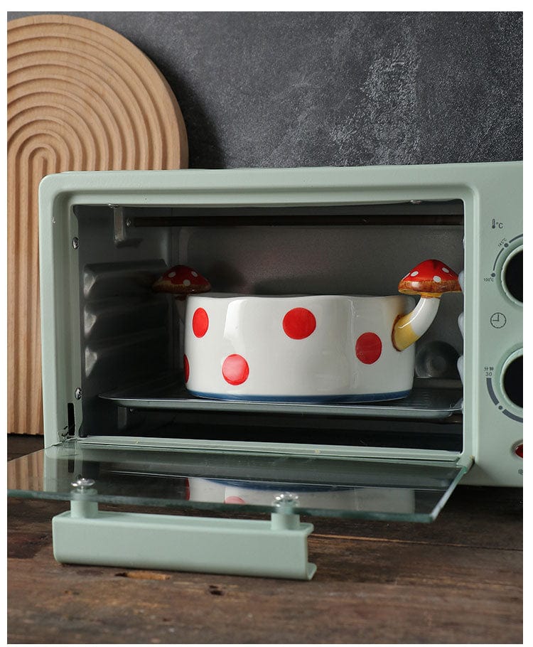 Red and White Mushroom Ceramic Mugs, Teapot, Plates and Bowls - Premium Cups - Just €35.95! Shop now at San Rocco Italia