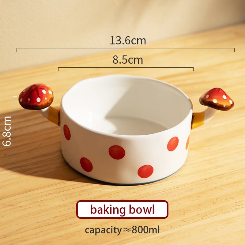 Red and White Mushroom Ceramic Mugs, Teapot, Plates and Bowls - Premium Cups - Just €35.95! Shop now at San Rocco Italia
