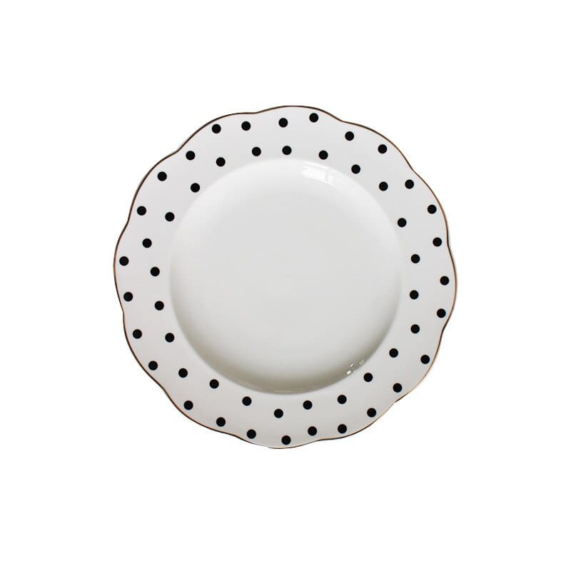 Retro Black and White Polka Dot and Striped Teapots, Cups, Saucers and Plates - Premium Cups - Just €37.95! Shop now at San Rocco Italia