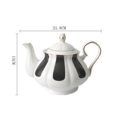 Retro Black and White Polka Dot and Striped Teapots, Cups, Saucers and Plates - Premium Cups - Just €37.95! Shop now at San Rocco Italia
