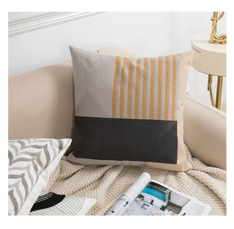 Geometric Embroidered Cushion Covers | 45x45 cm - Cusion Cover - sanroccoitalia.it