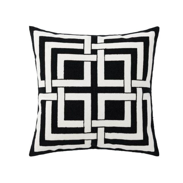 Geometric Embroidered Cushion Covers | 45x45 cm - Cusion Cover - sanroccoitalia.it