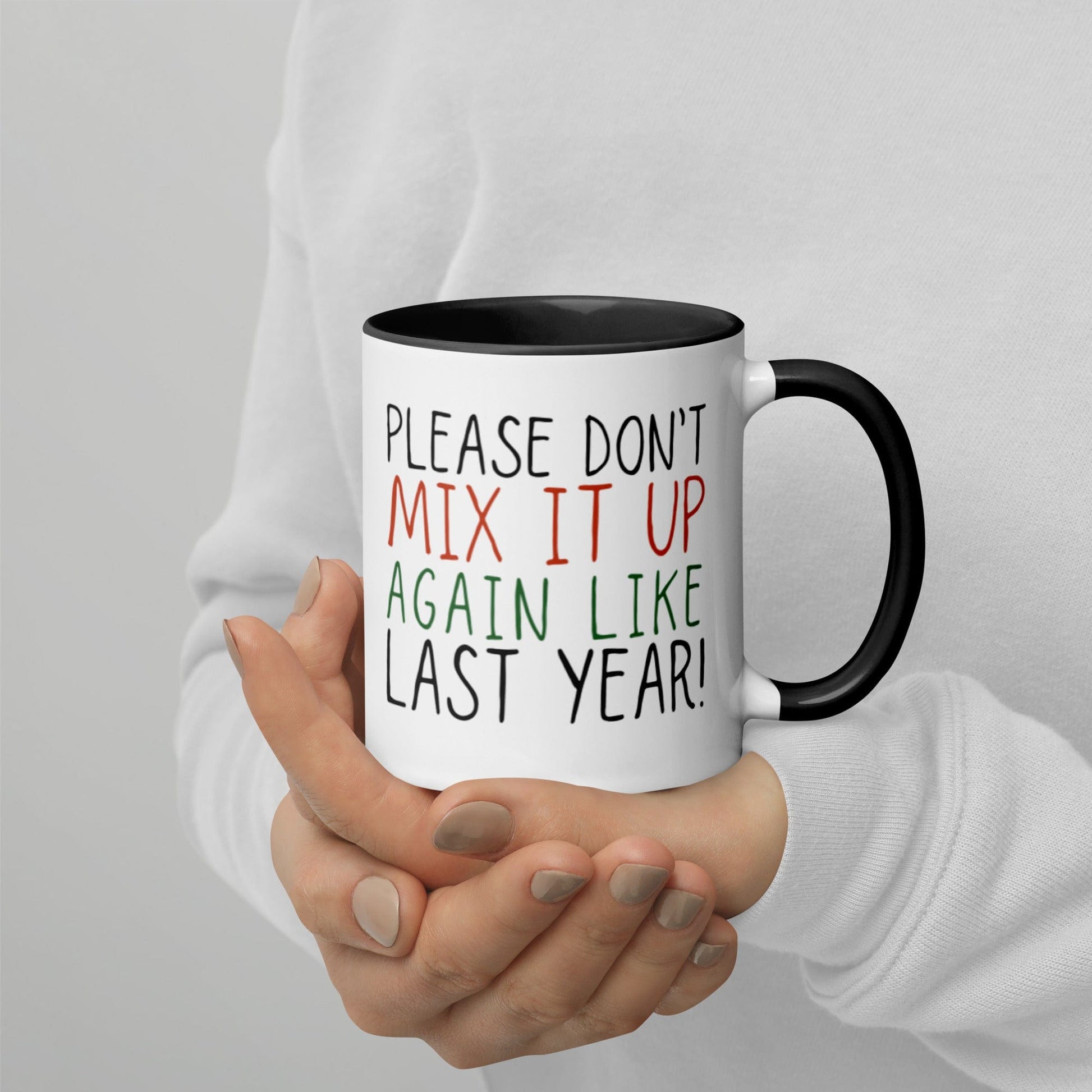 Mugs Dear Santa - Please Don't Mix it up Mug with Color Inside San Rocco Italia