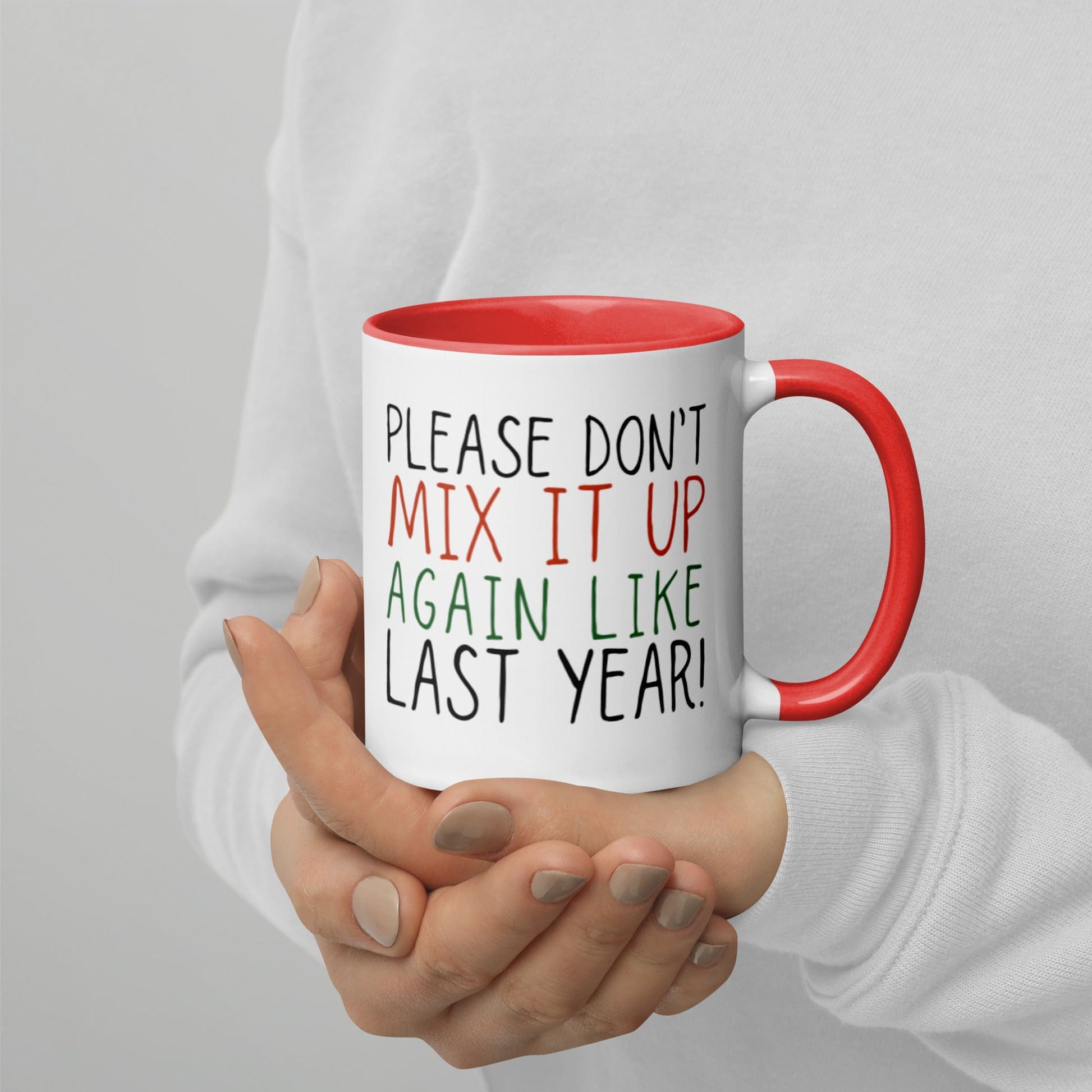 Mugs Dear Santa - Please Don't Mix it up Mug with Color Inside San Rocco Italia