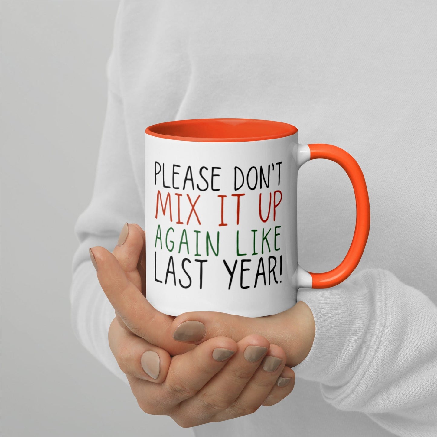 Mugs Dear Santa - Please Don't Mix it up Mug with Color Inside San Rocco Italia