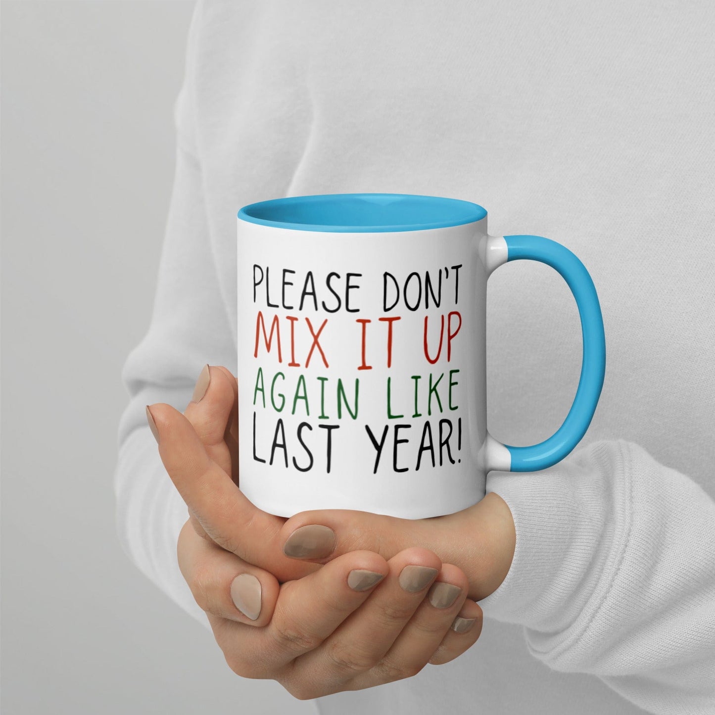 Mugs Dear Santa - Please Don't Mix it up Mug with Color Inside San Rocco Italia