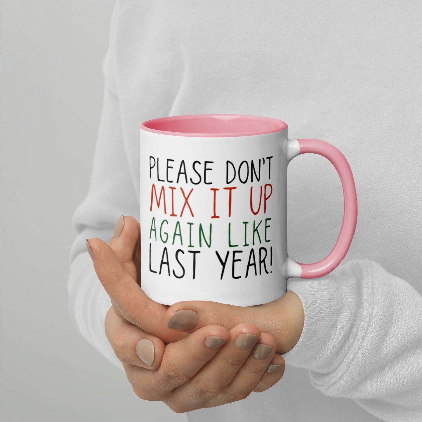 Mugs Dear Santa - Please Don't Mix it up Mug with Color Inside San Rocco Italia