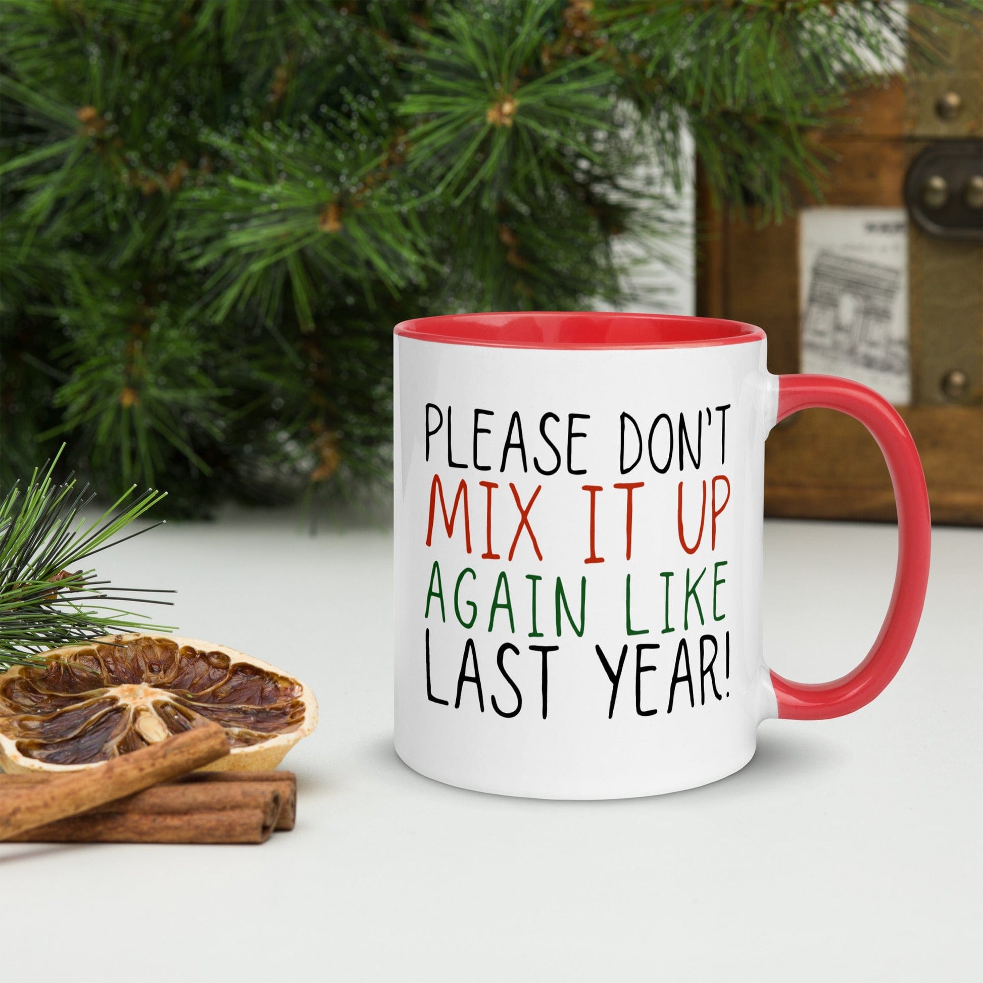 Mugs Dear Santa - Please Don't Mix it up Mug with Color Inside San Rocco Italia