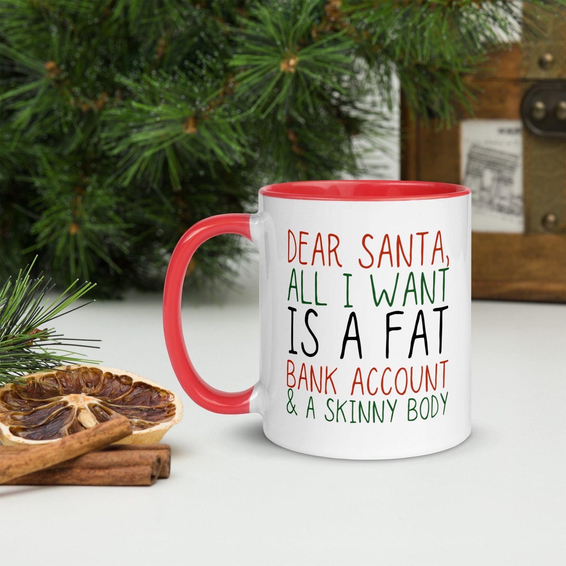Mugs Red Dear Santa - Please Don't Mix it up Mug with Color Inside San Rocco Italia