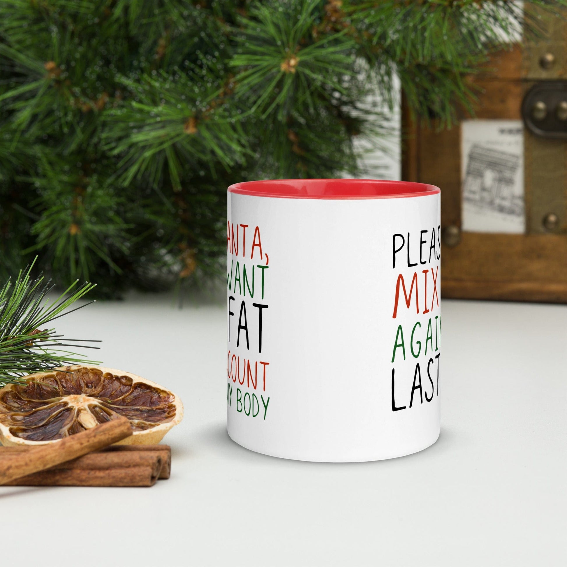 Mugs Dear Santa - Please Don't Mix it up Mug with Color Inside San Rocco Italia