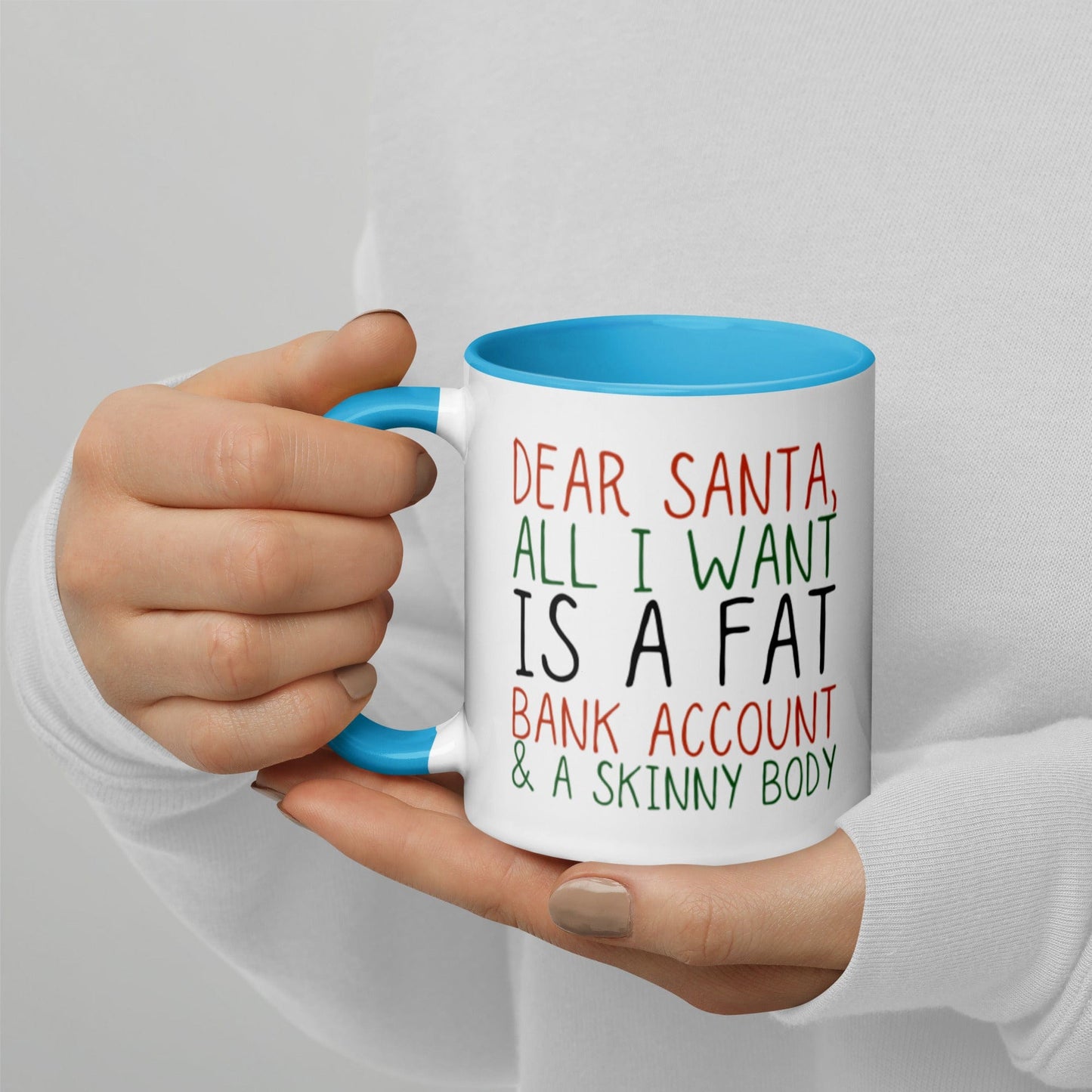 Mugs Blue Dear Santa - Please Don't Mix it up Mug with Color Inside San Rocco Italia