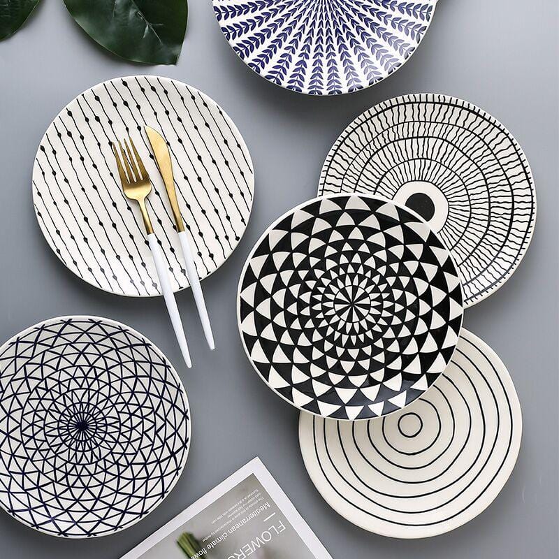Contemporary Kaleidoscope Hand Painted Plates - Premium Dinnerware - Just €44.95! Shop now at San Rocco Italia