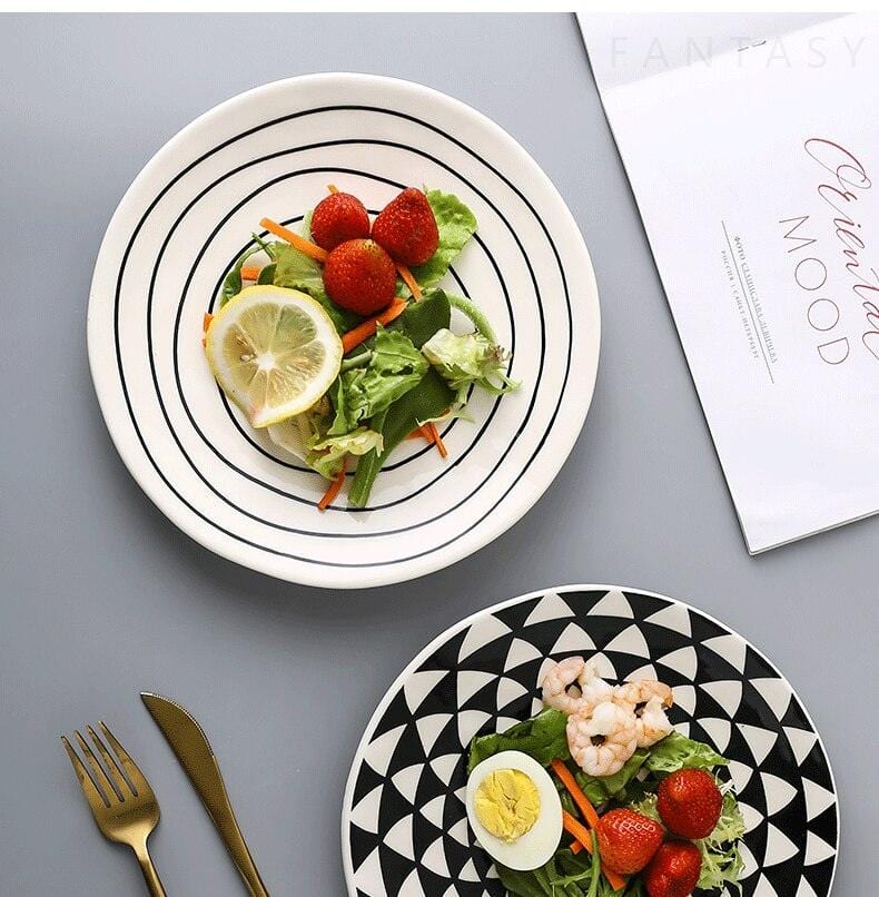 Contemporary Kaleidoscope Hand Painted Plates - Premium Dinnerware - Just €44.95! Shop now at San Rocco Italia