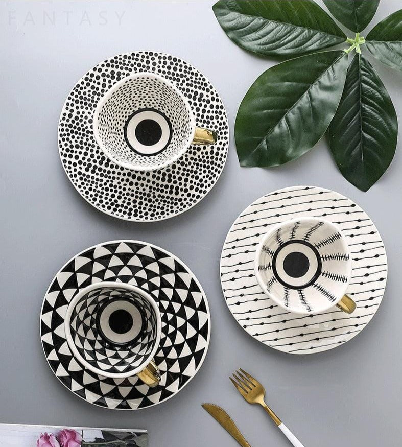 Contemporary Kaleidoscope Hand Painted Plates - Premium Dinnerware - Just €44.95! Shop now at San Rocco Italia