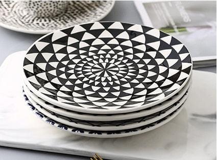Contemporary Kaleidoscope Hand Painted Plates - Premium Dinnerware - Just €44.95! Shop now at San Rocco Italia