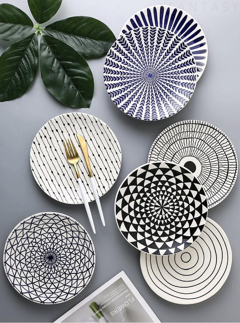 Contemporary Kaleidoscope Hand Painted Plates - Premium Dinnerware - Just €44.95! Shop now at San Rocco Italia