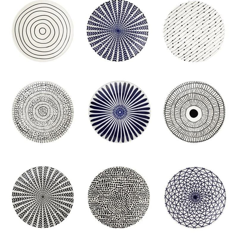 Contemporary Kaleidoscope Hand Painted Plates - Premium Dinnerware - Just €44.95! Shop now at San Rocco Italia