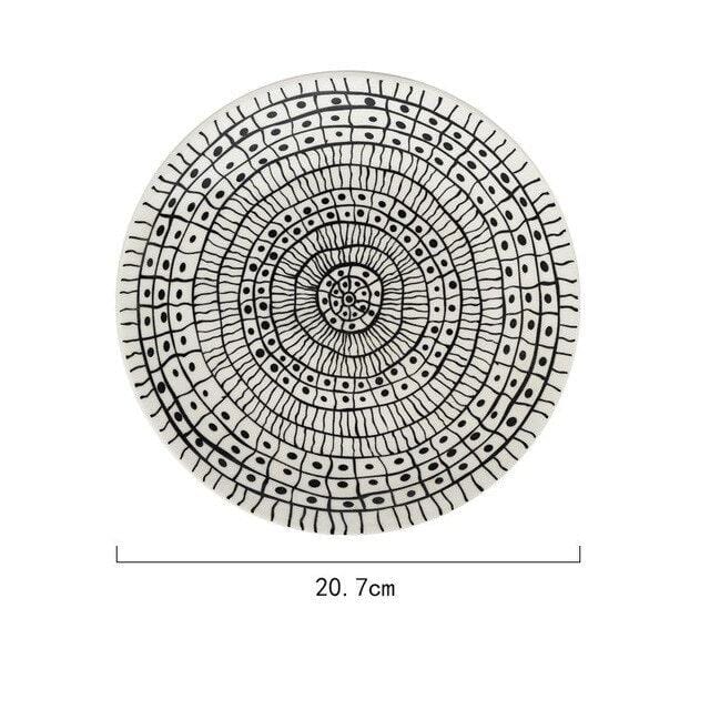 Contemporary Kaleidoscope Hand Painted Plates - Premium Dinnerware - Just €44.95! Shop now at San Rocco Italia