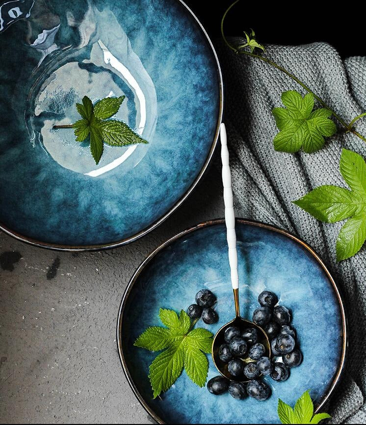 Deep Blue Ceramic Bowls - Premium Dinnerware - Just €56.95! Shop now at San Rocco Italia