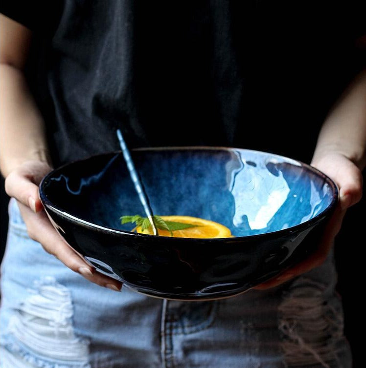 Deep Blue Ceramic Bowls - Premium Dinnerware - Just €56.95! Shop now at San Rocco Italia