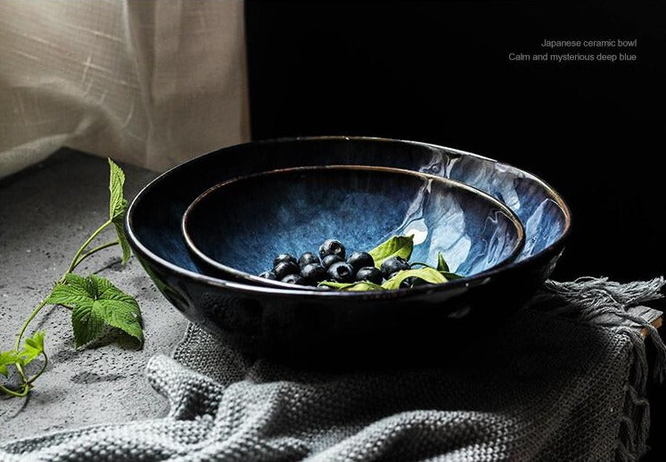Deep Blue Ceramic Bowls - Premium Dinnerware - Just €56.95! Shop now at San Rocco Italia