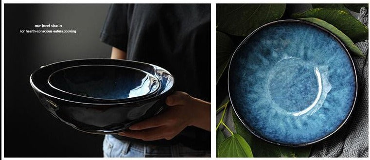Deep Blue Ceramic Bowls - Premium Dinnerware - Just €56.95! Shop now at San Rocco Italia