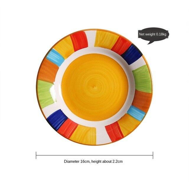 Hand Painted Ceramic Snack/Dessert Plates - 16 cm - Premium Dinnerware - Just €25.95! Shop now at San Rocco Italia