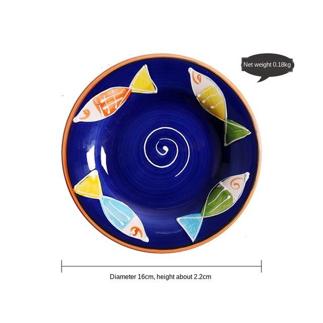 Hand Painted Ceramic Snack/Dessert Plates - 16 cm - Premium Dinnerware - Just €25.95! Shop now at San Rocco Italia