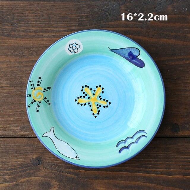 Hand Painted Ceramic Snack/Dessert Plates - 16 cm - Premium Dinnerware - Just €25.95! Shop now at San Rocco Italia
