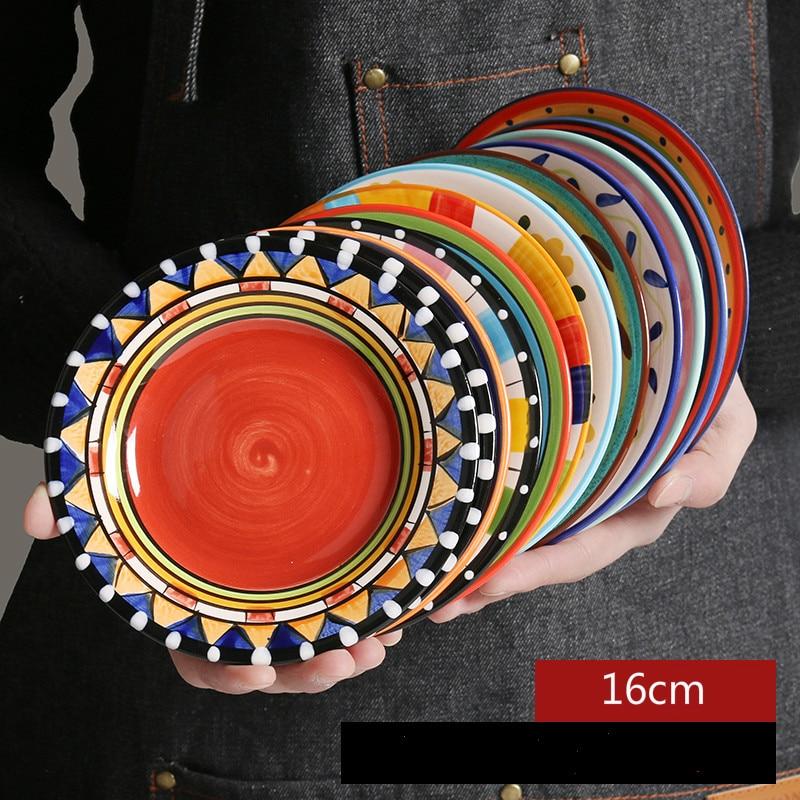 Hand Painted Ceramic Snack/Dessert Plates - 16 cm - Premium Dinnerware - Just €25.95! Shop now at San Rocco Italia